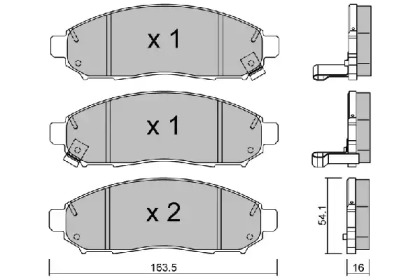 Комплект тормозных колодок (AISIN: BPNI-1007)